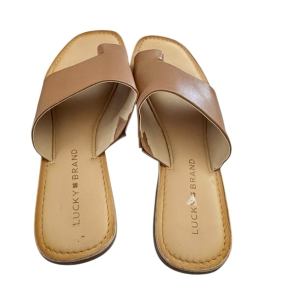 LUCKY BRAND Vayleri Leather Slip On Sandals size 8.5 - Picture 5 of 8